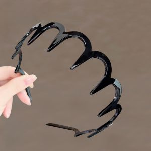 Womens Fashion Hairband High Hairline Summer Big Wave Hair Clip Face Wash Fringe Fluffy Teeth Comb Head Cave Popular This Year