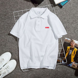 Spring Summer New Style Mens Polo Shirt Half Sleeve Turn-down Collar Pure Color Short Sleeve T-shirt Trendy Casual Top