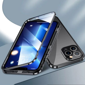 CHUBAN | Magnetic Transparent Glass Full Protection Case For iPhone 17 16 15 14 13 12 Pro Max 17E 16E Clear Protective Cover For Man Girl