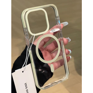 Ins Inspired Glitter Jelly Dopaamine Attract Soft Silicone Full Cover Magnetic Phone Case for  16ProMax 15 17 New Model 13/14Promax