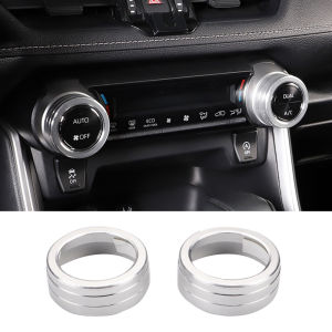 Ốp Núm Điều Khiển Điều Hòa Xe Toyota RAV4 XA50 2019-2025 Hybrid Chất Liệu Hợp Kim Nhôm Phụ Kiện Trang Trí Nội Thất