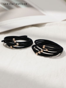 Black High Elasticity Durable Hair Ties for Women New 2025 Fine Headband Hair Accessories Korean Style Fresh out Fashion Jewelry