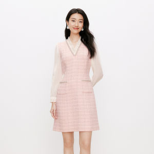 Koradior | Elegant Slim Wool Womens Dress