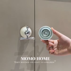 Creative Multi-Functional Macaron Suction Cup Handle No Punching Cabinet Door Storage Hook Home Furniture Organization Accessories