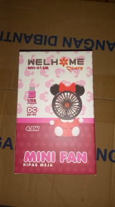 Welhome Mini Fan Kipas Meja WH-013 - Kipas Angin Meja Motif Lucu / Kipas Meja Minnie / Kipas Meja DR-K1