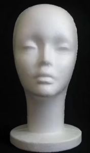 Female Styrofoam Mannequin Manikin Head Model Foam Wig Hair Glasses Display