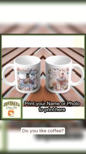 Personalized Mug with Birthday3D Design for Coffee Lovers - Ceramic Custom Name Mug - Reusable and Washable Cup - Perfect Gift Idea (1pc) - Drinkware Drink