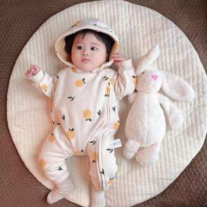 เสื้อผ้าเด็กผ้าขนแกะหนาสำหรับฤดูหนาว ชุดเด็ก ชุดกันหนาวแบบสวมหัว แขนยาว ผ้าฝ้ายผสม 95% เสื้อผ้าเด็กชายและเด็กหญิง เสื้อผ้าเด็ก