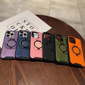Luxury Magnetic Stand Phone Case For Xiaomi Redmi Note 14 Pro Plus 13 Pro Note 13 14 14S A5 For Magsafe Holder Shockproof Cover