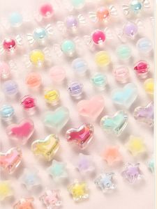 Colorful Acrylic Beads DIY Handmade Bracelet Necklace Candy Beads Jewelry Accessories Middle Size Pearls Fashion Accessories
