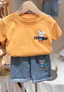 Baby clothes suits 0-5years Children Short sleeve sets for boys baju bayi lelaki Cartoon Casual
