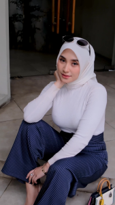 Zeta High Waist Pants | Celana Katun Salur Terbaru | Celana Remaja Wanita Kekinian | Celana Daily Simple Casual