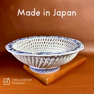 [Hàng Hiếm Japan 100%New] 01 Chiếc Thố Lưới Đan Men Lam Tinh Xảo Làm Thủ Công