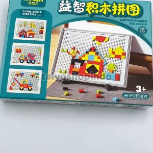 TAIYO Lattice Puzzle Building Block DIY Shape Blok Bangunan Transportasi Huruf Angka Edukasi Mainan
