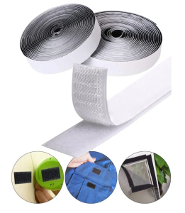 1/2/5M Heavy Duty Double Sided Self Adhesive Hook and Loop Tape for Home DIY Window Screen Door Backpack Craft