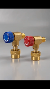 Van An Toàn Điều Hòa Ô Tô Góc Vuông 90 Độ Đầu Chuyển Đổi Nạp Gas R22 R32 R410 Loại Cao Cấp