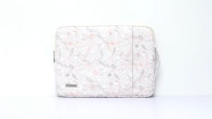 (11~15 Inch)Typo Laptop Bag Pink Flower Pattern Hand Pocket Slash Laptop Sleeve Bag Notebook Sleeve komputer bag 电脑包