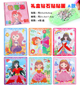 Crystal Diamond Button 3D Stickers DIY Handmade Craft Adhesive Paper Toy Material for Toddlers Children Creative EVA Stick Making