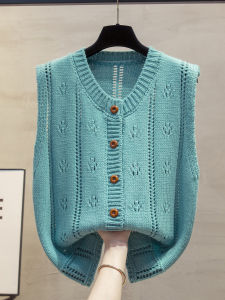 JIANDIYA | Hollow Round Neck Womens Knitted Vest
