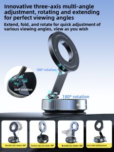 Vacuum Magnetic Car Phone Holder New 2025 Model Navigation Dedicated Dashboard Screen Support Bracket Metal Creative Style