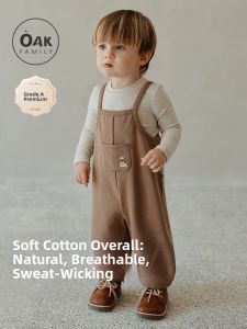 OAK FAMILY | New Spring Autumn Baby Pocket Dungarees Leisure Long Pants