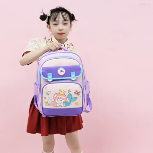 Austronaut School Bag For Kids Girl Boy Mermaid Bag Backpack Large Capacity Purple Blue mermaid bag
