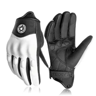 Motorcycle PU Leather Gloves Waterproof Breathable Moto Gloves PU Leather Motocross Riding Gloves Full Finger Four Seasons