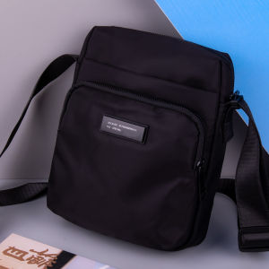 Casual Commuter Mens Shoulder Bag Small Size Crossbody Bag Business Casual Trendy Backpack Oxford Cloth Zipper Closure Soft