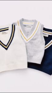 ROMPI ANAK RAJUT ROMPI RAJUT KERAH V KEKINIAN ROMPI RAJUT ANAK USIA 1-6 TAHUN ROMPI UNIXEX