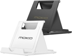 Moko Phone Tablet Stand Foldable Holder Fit with iPhone 11 Pro Max/11 Pro/11 iPhone Xs/Xs Max/Xr/X iPhone SE 2020 iPad Pro 11 2020/10.2/Air 3/Mini 5 Galaxy S20 6.2" Android & Most Smartphones(2 Pack)