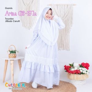 Gamis Putih Anak Perempuan Cutetrik Couple Mom Gamis White Manasik