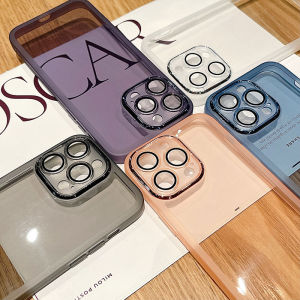Phone Case Vivo Y36 2023 with Lens Protection Film Thin and Transparent Soft Silicone Casing Vivo Y36 5G Phone Cover