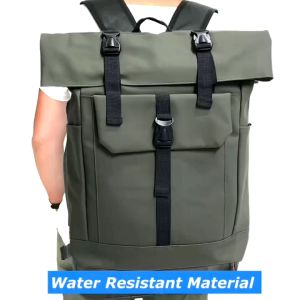 Ready Stock!! Motorcycle Riding Fashion Pu Waterproof Men Backpack Beg Galas Lelaki Motor Pu Kalis Air