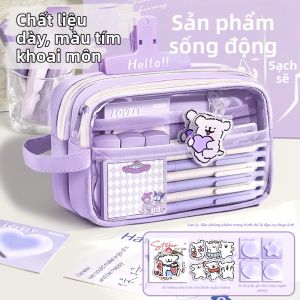 Túi Đựng Văn Phòng Phẩm Dễ Thương & Độc Đáo 5 Tầng Dung Lượng Lớn