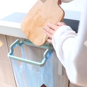 Kitchen Plastic Hanging Trash Bag Holder Toilet Bedroom