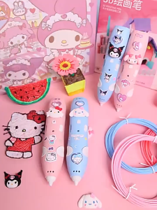 VIẾT BÚT THÔNG MINH 3D SIÊU NHÂN KUROMI MÈO KITTY KÈM SỢI TẠO MÔ HÌNH 3 CHIỀU GIÚP BÉ TỰ DO SÁNG TẠO ĐỒ CHƠI TRÍ TUỆ Y ẢNH