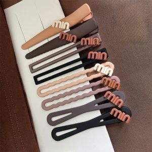 Milk Brown Hair Clip Bar Shaped Clip Womens Back Head 2024 New Arrival Fancy Bang Clip Side Duckbill Clip Headdress