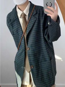 Cleanfit Outwear Mens Fancy Spring and Autumn Leisure Suit Mens Trendy Handsome British Yuppie Style Stripes Suit