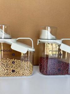 Boshang Home Transparent Sealed Rice Bucket Flour Storage Jar Rice Box Household Anti-Insect Moisture Proof Sealed Food Storage