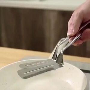 Jepitan Spatula Capitan Gorengan Klip Penjepit Makanan Barbeque Stainless Serbaguna