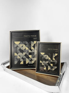 Modern Minimalist Luxury Narrow Edge Photo Frame Office Decorations 6 7 8 10 Inch A4 Rectangle Solid Wood Picture Frame