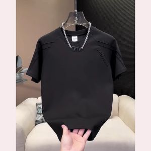 Áo Thun Nam Mùa Hè Tay Ngắn Cổ Tròn Cotton Thoáng Khí Thường Ngày Thời Trang Hợp Thời Trang Thương Hiệu INS Tay Ngắn Giản Dị Đa Năng