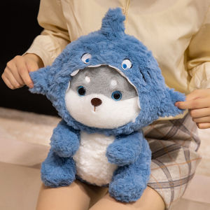 37cm Lovely Dog Cosplay Shark Clothes Hat Can Take Off High Quality Fluffy Cute Animal Birthday Gifts