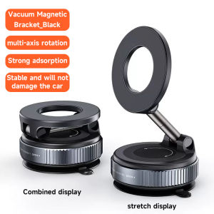 Magnetic Car Phone Holder Desktop Stand Foldable 360° Rotate Vacuum Suction Universal Mount For Magsafe Portable Phone Kickstand