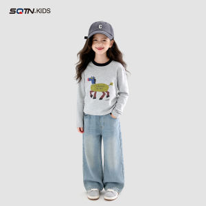 SQTN.KIDS | Áo Thun Dài Tay Mới Thời Trang Thu Cho Bé Gái Lớn