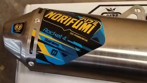 Norifumi Knalpot Rocket 4 Series Stainless Kompetisi Trail Trabas Cross CRF 150L Bore Up KLX 150 BF Bore Up WR155R