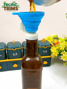TropicTrims Round Telescopic Funnel Foldable Leak Proof Portable Hanging Hole Design Kitchen