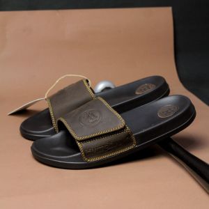SANDAL PRIA SLIDE HUMPHREY KULIT GARUT/SANDAL SLIP ON/SENDAL PRIA