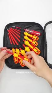 Insulation Electrician Screwdriver Set with Double Bits Multi-Functional Home Repair Hand Tool Kit for DIY and Professional Use