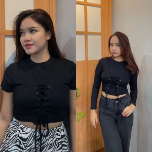 Clara Rib Crop Top - Lengan Pendek & Lengan Panjang